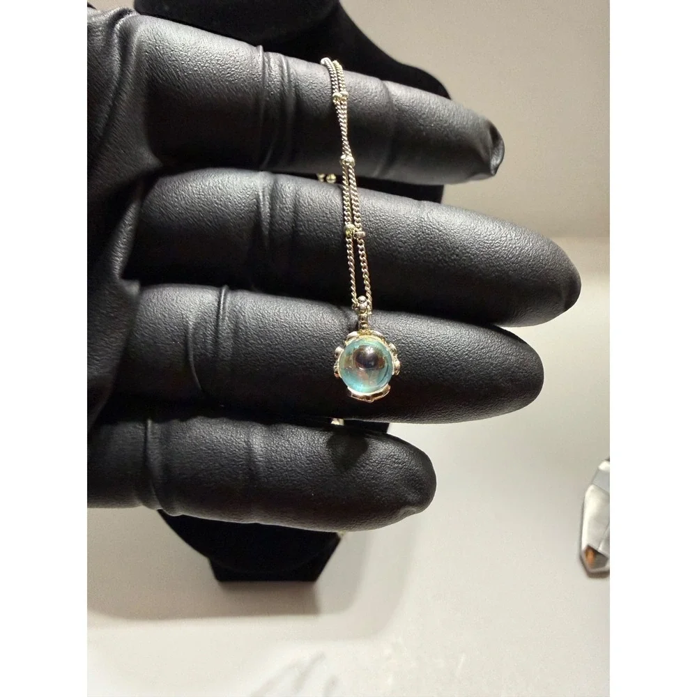 silver filled necklace with charm 18inch